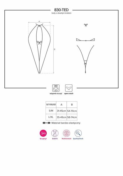 Body - Obsessive 830-TED-1 S/M zdjęcie 6