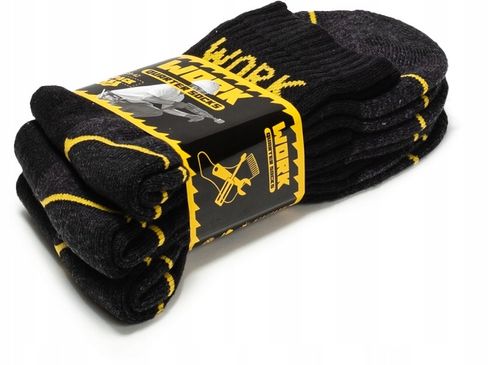 SKARPETY ROBOCZE 3/4 WORK WYTRZYMAŁE MOCNE SKARPETKI BAWEŁNA 12 PAR 47-49 na Arena.pl