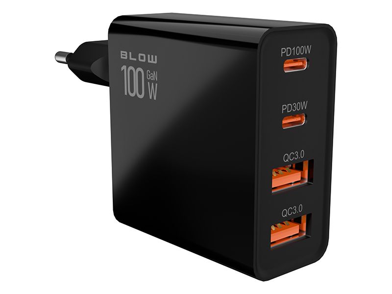 Ładowarka sieciowa  gniazdo USBx2 + USB-Cx2 QC+PD 100W zdjęcie 1