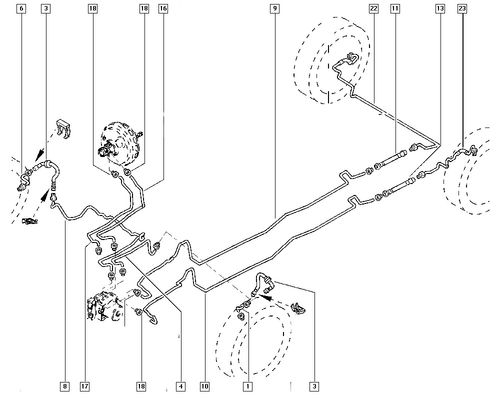 Renault ESPace 4 Zestaw Przewodów Hamulcowych Stalowych W Otulinie na Arena.pl