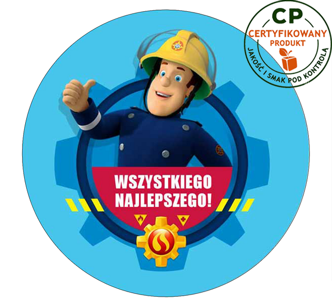 Opłatek na tort Strażak Sam zdjęcie 1