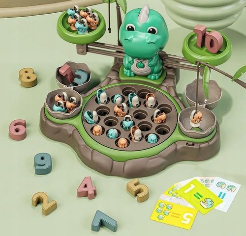 EDUKACYJNA GRA WAGA szalkowa DINOZAUR WĘDKOWANIE Równoważnia Łowienie Rybek na Arena.pl