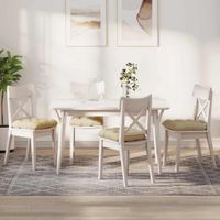 Poduszki na siedziska 4 pcs Kremowy 40 x 40 x 12 cm tkanina