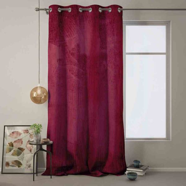 CURT/AH/VELVET/EYELETS/WINE/140X270/1PC zdjęcie 2