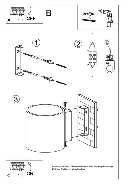 Kinkiet ORBIS beton beżowy zdjęcie 9