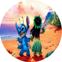 Opłatek na tort Urodziny Lilo Stich Postacie Tekst