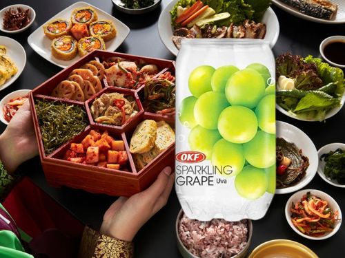 OKF Sparkling Grape koreański napój gazowany winogronowy 350ml na Arena.pl