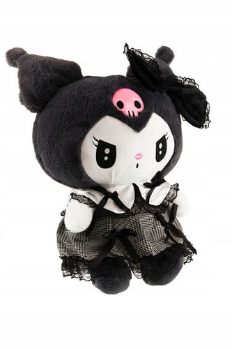 HELLO KITTY KUROMI MASKOTKA PLUSZAK ZABAWKA CZARNA SUKIENKA KOTEK 25CM na Arena.pl