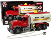 BIAŁY POJAZD TRANSPORTOWY Z DŹWIĘKIEM I ŚWIATŁEM