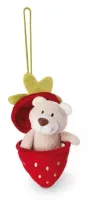 NICI 49435 Maskotka miś Bendix 13cm z pętelką w truskawce GREEN