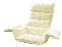 Poduszka relaksująca z podłokietnikami na fotel imitacja owczej skóry