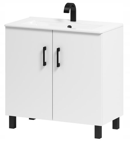 Szafka łazienkowa pod umywalkę Viki 80 biała (W2) na Arena.pl