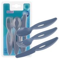 CANPOL Zestaw plastikowych sztućców dla dzieci łyżeczka, widelec, nóż