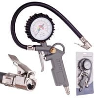 pistolet do pompowania kół z dużym manometrem masywna końcówka max 12 bar