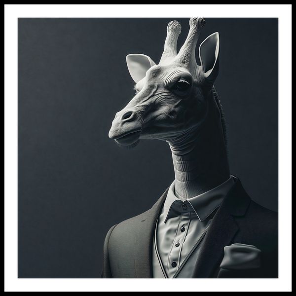Plakat 90x90cm Żyrafa na Wyjściu zdjęcie 3