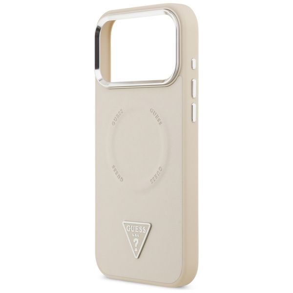 etui guess triangle logo magsafe do      iphone 17 pro beżowy zdjęcie 6