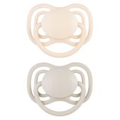 CANPOL Smoczek uspokajający symetryczny DENTAL AIR 0-6m KREMOWY