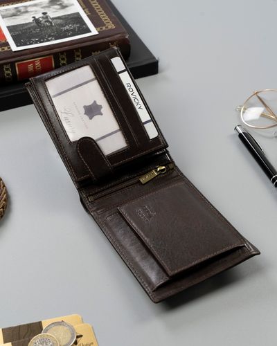 klasyczny, skórzany portfel męski - rovicky na Arena.pl