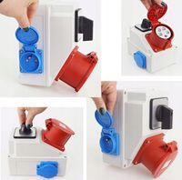 ROZDZIELNICA SKRZYNKA BUDOWLANA Z WYŁĄCZNIKIEM L0P 16A 5P 230V GNIAZDO