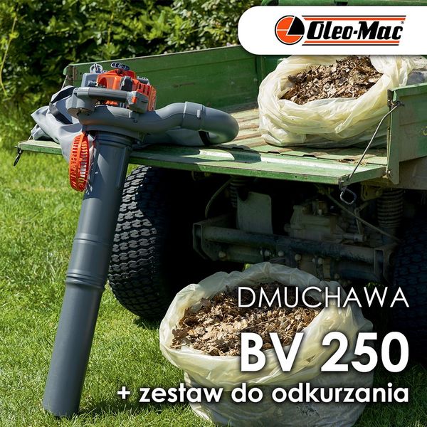 OLEO MAC BV 250 ODKURZACZ SPALINOWY OGRODOWY DMUCHAWA DO LIŚCI + ZESTAW DO ODKURZANIA KLASA PREMIUM 56609001E5Z EWIMAX-OFICJALNY DYSTRYBUTOR - AUTORYZOWANY DEALER OLEO-MAC zdjęcie 5