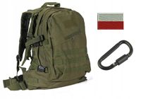 PLECAK WOJSKOWY TAKTYCZNY TURYSTYCZNY MIEJSKI ZIELONY +FLAGA +KARABIŃCZYK