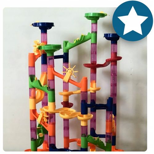 TOR KULKOWY KULODROM KLOCKI KONSTRUKCYJNE ZESTAW 105 EL KULKI 30 KULEK na Arena.pl