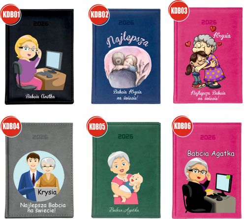 PERSONALIZOWANY PLANER kalendarz A4 2026 TYGODNIOWY babcia i dziadek na Arena.pl