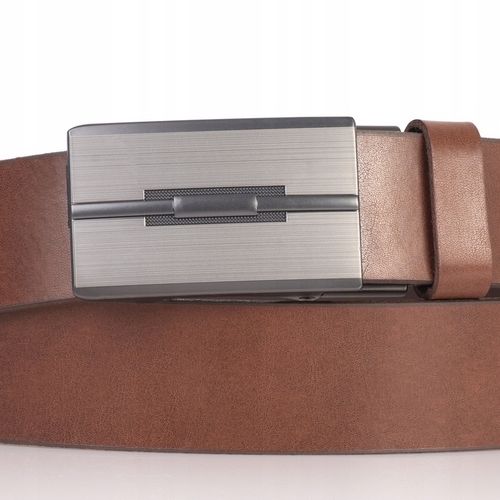 Pasek SKÓRZANY Męski SEPHER Automat BRĄZOWY spodni na Arena.pl