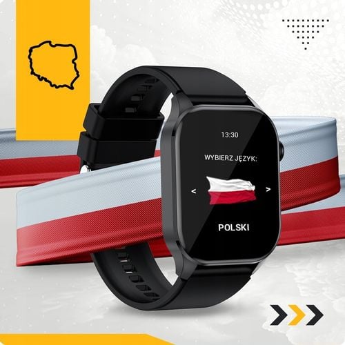 SMARTWATCH DAMSKI POMIAR GLUKOZY CIŚNIENIE KROKI MENU PL ROZMOWY 2 PASKI na Arena.pl