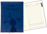 Stylowy kalendarz kosmetyczki książkowy A5 2026 grawerowany tygodniowy