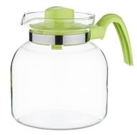 Dzbanek szklany żaroodporny z przykrywką do herbaty kawy EMI 1,85 l zielony