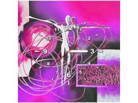 40X40CM ZEGAR TAŃCZĄCE POSTACIE FIOLECIE OBRAZ