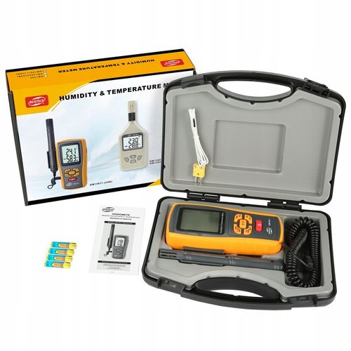 HIGROMETR WILGOTNOŚCIOMIERZ MIERNIK WILGOTNOŚCI TEMPERATUR POWIETRZA BT LCD na Arena.pl