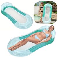 Materac Dmuchany do Pływania Leżak Fotel z Oparciem do Wody Siatka