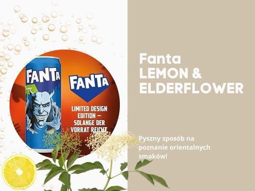 Fanta lemon z kwiatem czarnego bzu napój gazowany o smaku lemon elderflower w puszce 330ml na Arena.pl