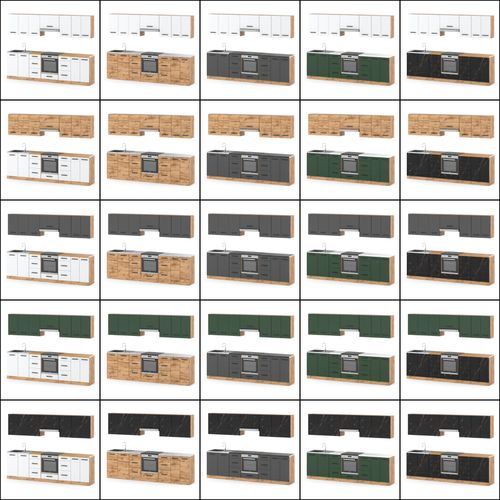 Kuchnia Nowoczesna Modułowa Z Blatem Pojemna 2.8m Wotan Dąb Wotan Biały Mat na Arena.pl