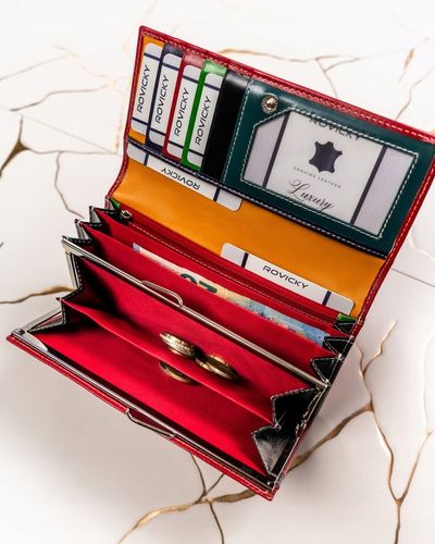 Damski portfel skórzany portmonetka RFID STOP duży pojemny Cavaldi na Arena.pl