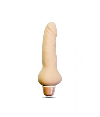 Silikonowy mini wibrator dł. 15cm cielisty na Arena.pl
