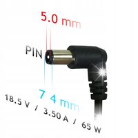 ŁADOWARKA ZASILACZ DO LAPTOPA HP 18.5V 3.5A 65W WTYK 7.5 X 5.0 MM Z PINEM