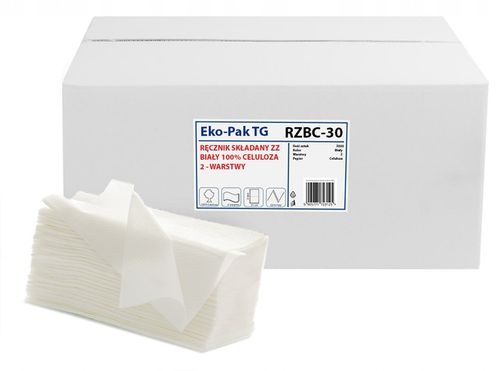Ręcznik Papierowy ZZ BIAŁY GRUBY CELULOZA 2w Ręczniki do podajnika A20 M na Arena.pl