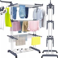 DUŻA SUSZARKA NA PRANIE STOJĄCA WIESZAK STOJAK NA UBRANIA BIELIZNĘ