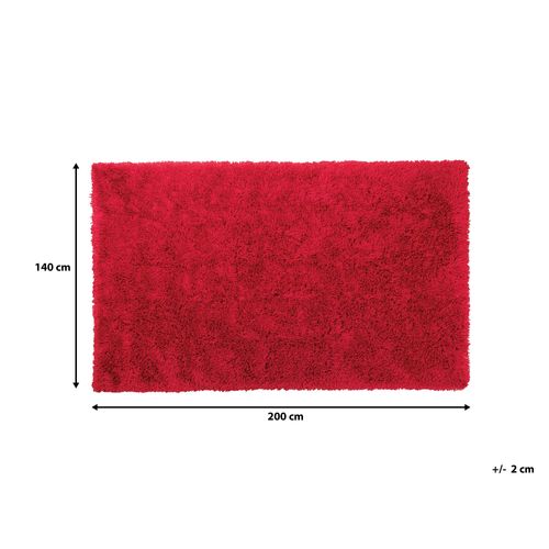 Dywan shaggy 140 x 200 cm czerwony CIDE na Arena.pl