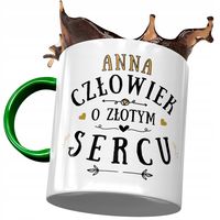 Kubek Zielony Dla Anny Przyjaciółki Prezent Z Nadrukiem Ze Zdjęciem