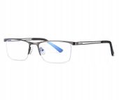 Okulary zerówki Męskie filtr Blue Light komputera OCHRONNE + ETUI + SZMATKA