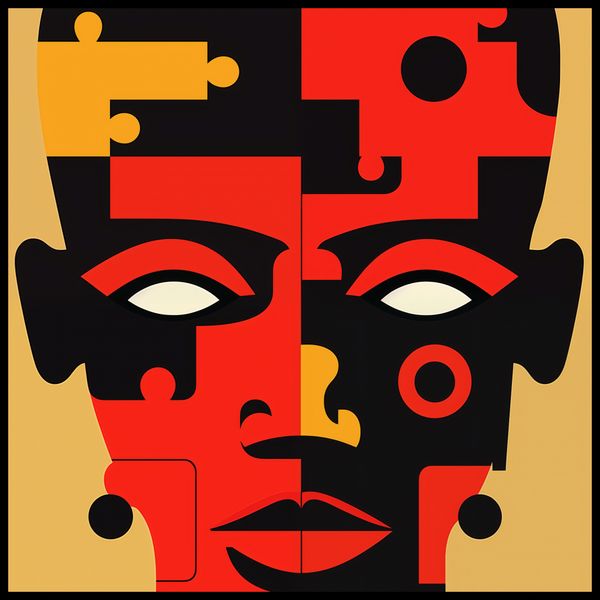 Plakat 70x70cm Puzzle Tożsamości zdjęcie 2