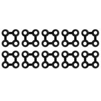 Łączenia mat, 10 szt. gumowe, czarne