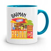 Kubek Błękitny Dla Barmana Barman Bar Prezent Z Nadrukiem Ze Zdjęciem