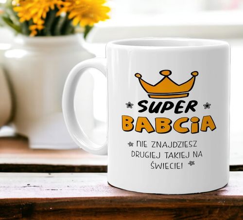 KUBEK Z NADRUKIEM ŚMIESZNY PREZENT DZIEŃ BABCI URODZINY IMIENINY BABCIA na Arena.pl