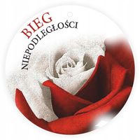 MEDAL PLEXI z TWOIM NAPISEM nadrukiem UV PATRIOTYCZNY bieg niepodległości