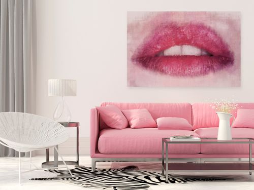 51601 Obraz na płótnie USTA RÓŻOWY KOBIETA na Arena.pl